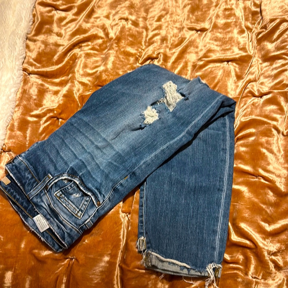 JOE’S boyfriend slim crop jeans, W 29, ripped